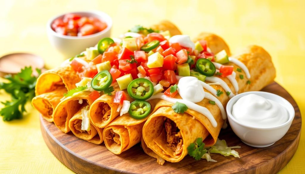 Air Fryer Taquitos with Toppings