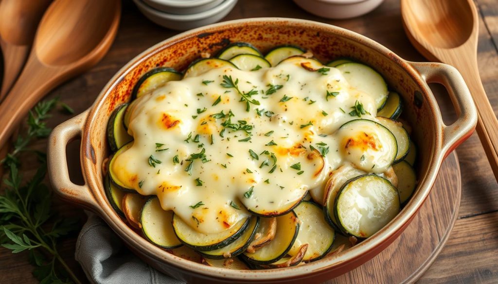 Cheesy Zucchini Gratin