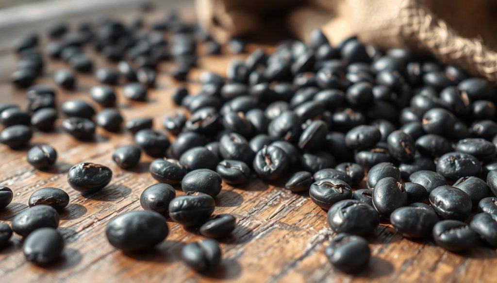 Fresh dry black beans