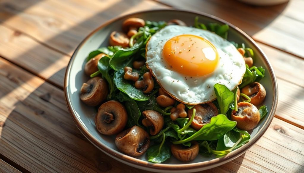 Mushroom and Spinach Breakfast