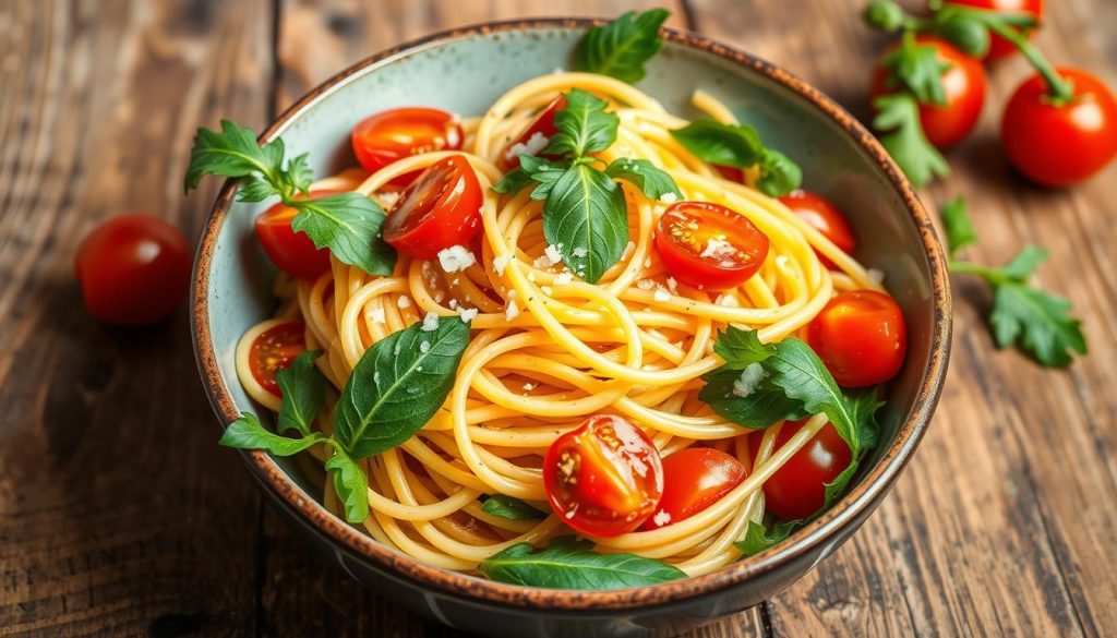 Pasta with Cherry Tomatoes and Rocket