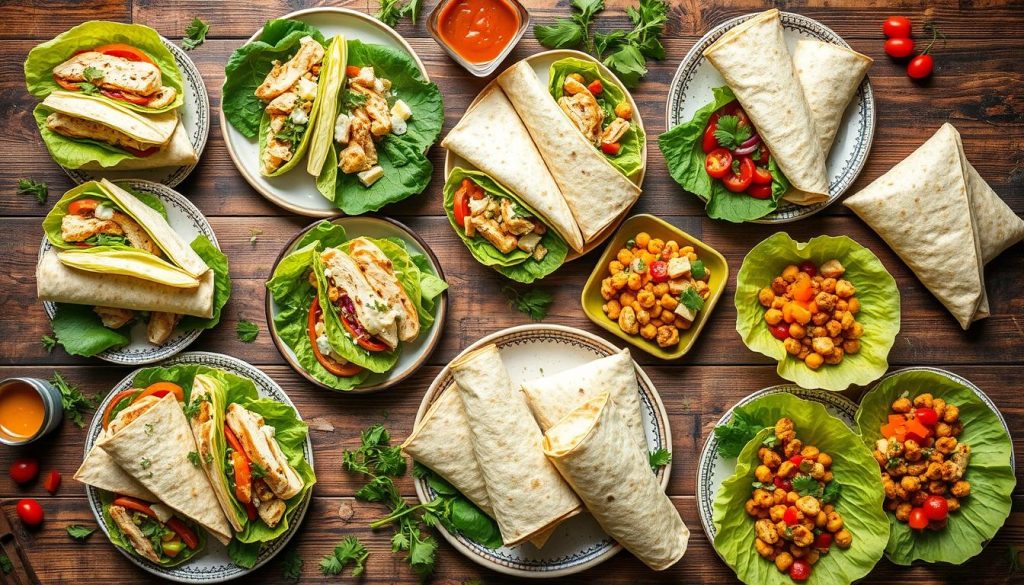 chicken caesar wrap variations