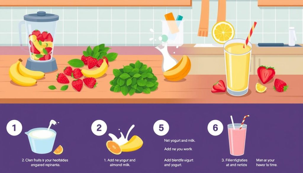 step-by-step guide to making a smoothie