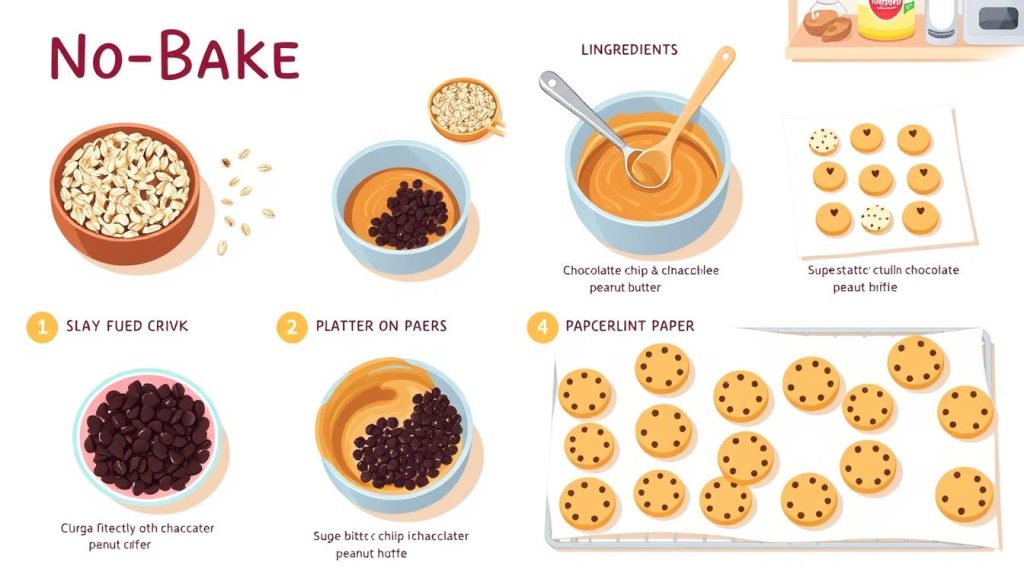 step by step no bake cookie recipe