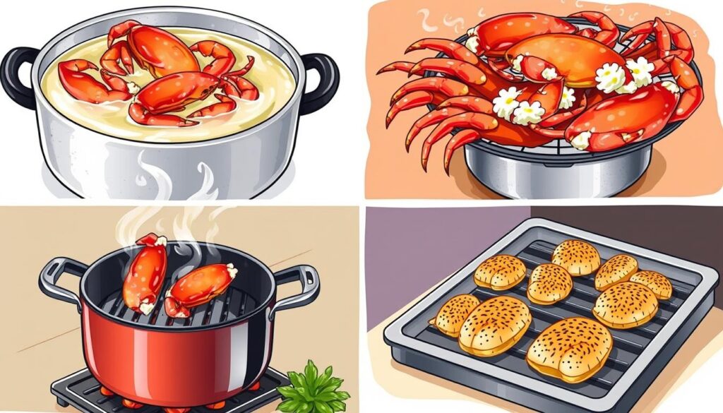 crab legs cooking methods