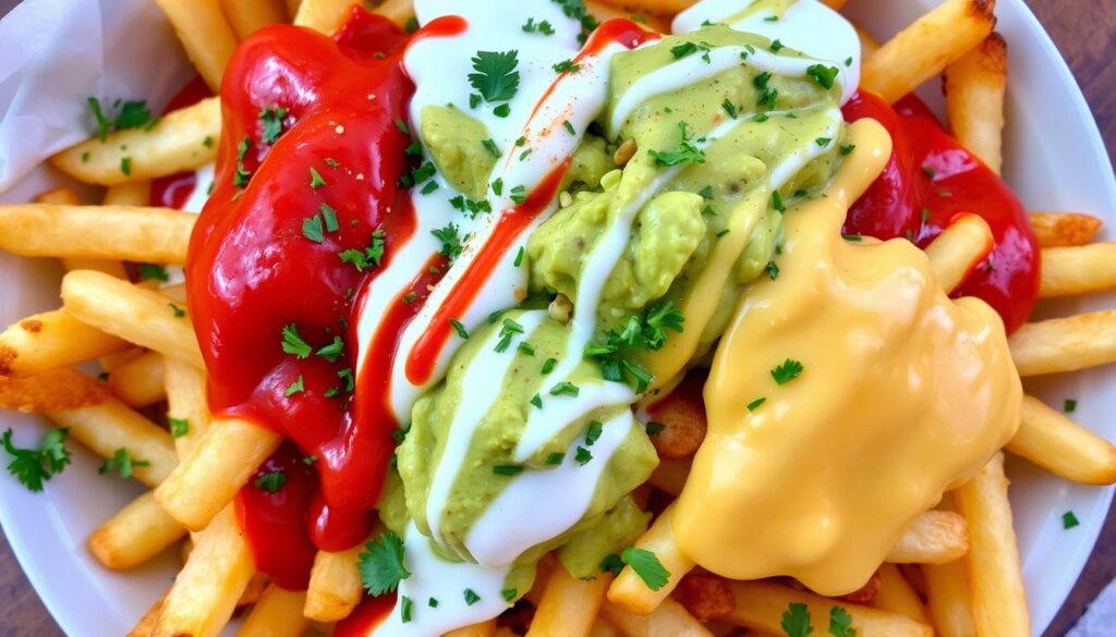 loaded fries sauces